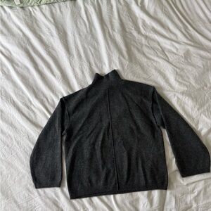 H&M Women’s Charcoal Turtleneck Balloon Sleeve Sweater